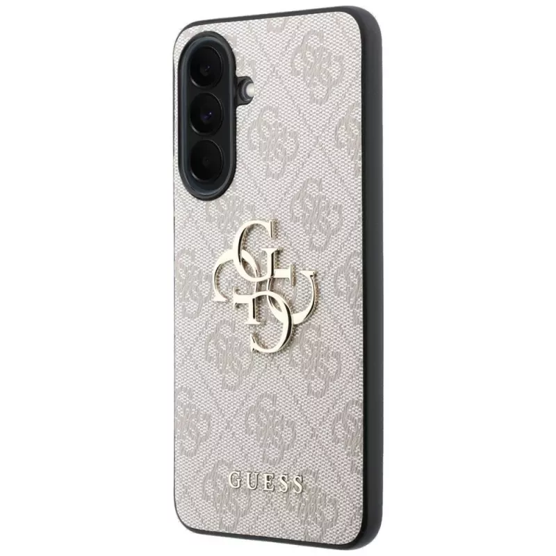 Guess Leder 4G Metal Logo Funda para Samsung Galaxy A37 5G Rosa