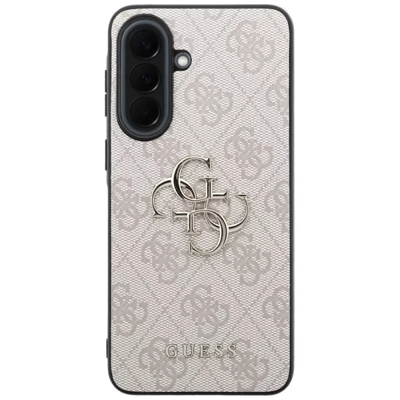Guess Leder 4G Metal Logo Funda para Samsung Galaxy A37 5G Rosa