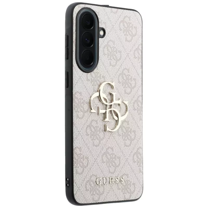 Guess Leder 4G Metal Logo Funda para Samsung Galaxy A37 5G Rosa
