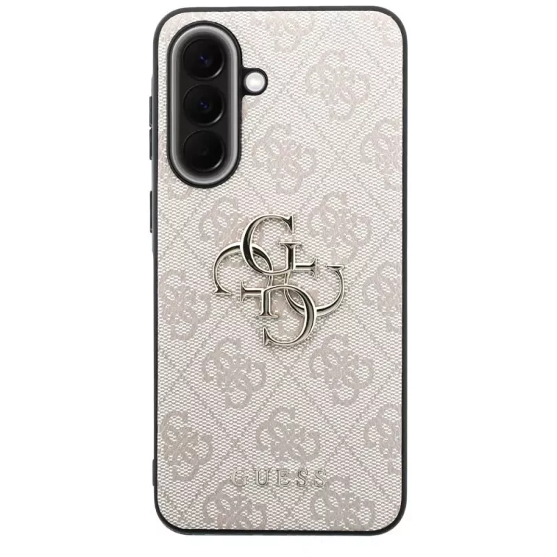 Guess Leather 4G Metal Logo Funda para Samsung Galaxy A57 5G Rosa