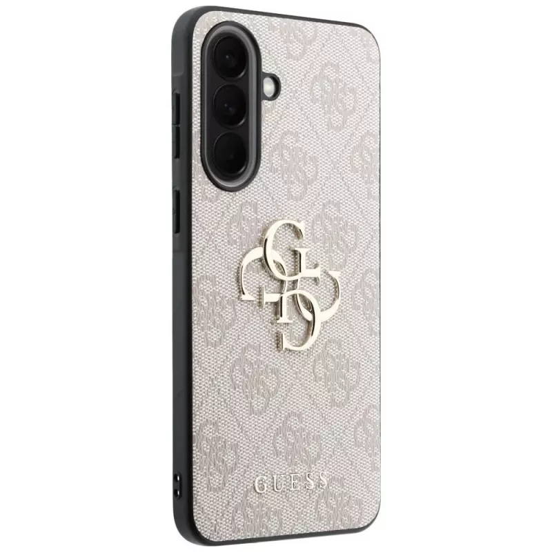Guess Leather 4G Metal Logo Funda para Samsung Galaxy A57 5G Rosa