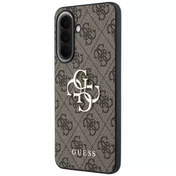 Guess Leather 4G Metal Logo Funda para Samsung Galaxy A57 5G Marrón