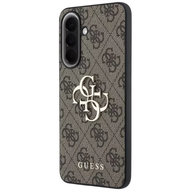 Guess Leather 4G Metal Logo Funda para Samsung Galaxy A57 5G Marrón