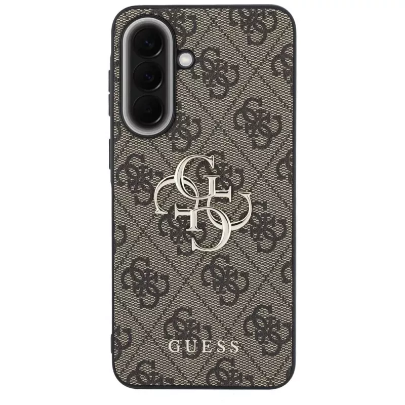 Guess Leather 4G Metal Logo Funda para Samsung Galaxy A57 5G Marrón