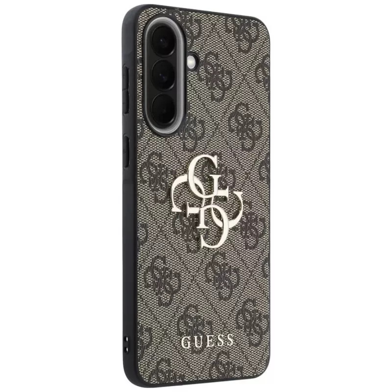 Guess Leather 4G Metal Logo Funda para Samsung Galaxy A57 5G Marrón