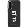 KARL LAGERFELD Funda para Samsung Galaxy A37 5G con Karl & Choupette Heads, Pins & Logo, Negro
