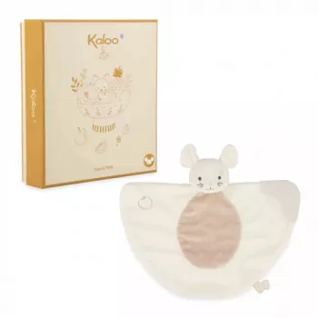 Kaloo Trapo de apego para bebé con mordedor de silicona 23 cm Grignoti ratón