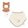 Kaloo Set de regalo para bebé mordedor de frutas + babero Grignoti la ardilla