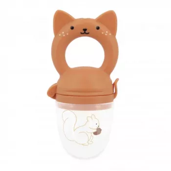 Kaloo Set de regalo para bebé mordedor de frutas + babero Grignoti la ardilla