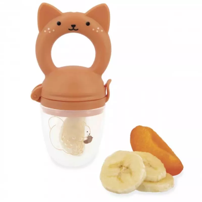 Kaloo Set de regalo para bebé mordedor de frutas + babero Grignoti la ardilla