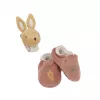 Kaloo Set de regalo 2 en 1 conejo (sonajero + botines) colección Petites Chansons