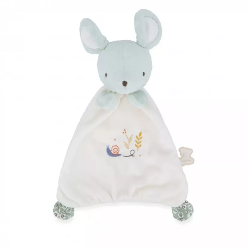 Kaloo Set de regalo 2 en 1 (trapito de apego + collar bola de embarazo) ratón Petites Chansons