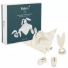 Kaloo Set de Regalo 3 en 1 Conejo (Trapo de Peluche + Mordedor + Botines) Crema Colección Lapinoo