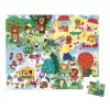 Janod Puzzle en maletín Cuatro estaciones 36 piezas 4+ Fabricado en Francia