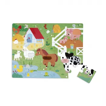 Janod Puzzle sensorial táctil Granja 20 piezas 2+