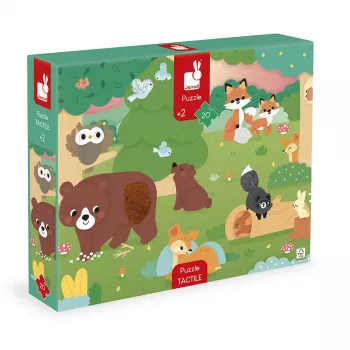 Janod Puzzle sensorial táctil Bosque 20 piezas 2+