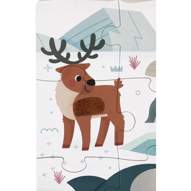 Janod Puzzle sensorial táctil Tierra polar 20 piezas a partir de 2 años