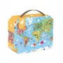 Janod Puzzle en maletín Mapa del mundo 300 piezas