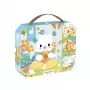 Janod Set de puzzles progresivos Pure en maletín – Animales – 4 puzzles (6, 9, 12, 16 piezas) – a partir de 2 años – Fabricado en Francia