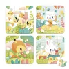 Janod Set de puzzles progresivos Pure en maletín – Animales – 4 puzzles (6, 9, 12, 16 piezas) – a partir de 2 años – Fabricado en Francia