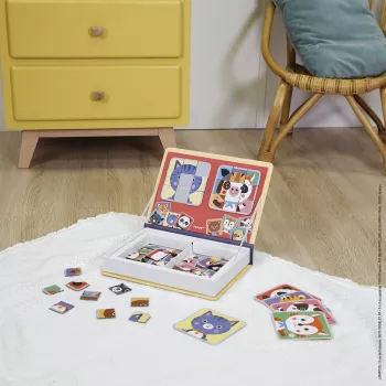 Janod Magnetibook Puzzle Animals libro de puzzles magnético