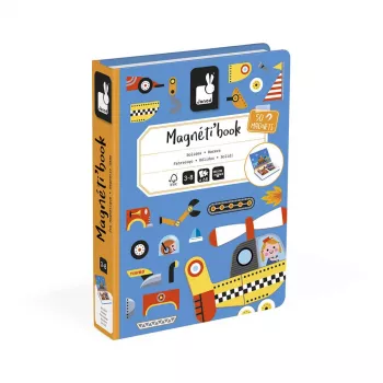 Janod Magnetibook Vehicles libro de actividades magnético