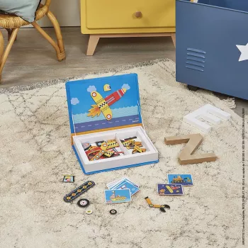 Janod Magnetibook Vehicles libro de actividades magnético