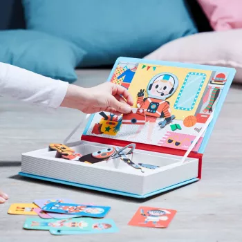 Janod Magnetibook Disfraces de niño juguete magnético educativo - 36 piezas