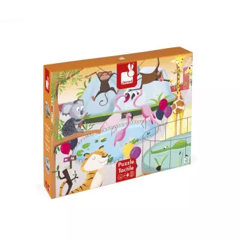 Janod Tren del zoo set de juego de madera 20 piezas