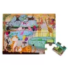Janod Tren del zoo set de juego de madera 20 piezas