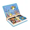 Janod Magnetibook Peces tropicales libro de puzzles magnético 3+