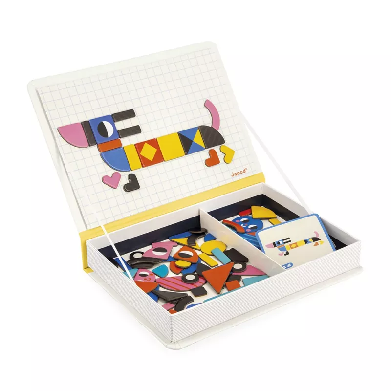 Janod Magnetibook Formas juguete magnético educativo 43 piezas 10 tarjetas a partir de 3 años (edición 2026)