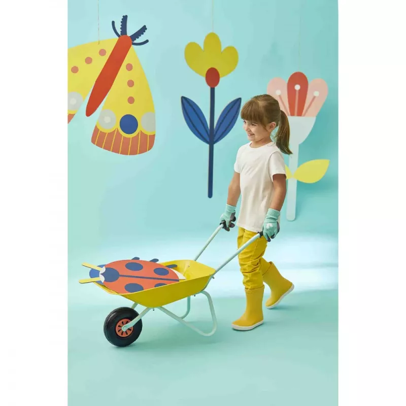 Janod Little Gardener carretilla de metal para niños 2+