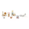 Janod Sweet Cocoon Tren magnético apilable Caracol juguete de arrastre con bloques y sonajero, 12m+
