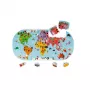Janod Mapa del mundo puzzle magnético de 28 piezas