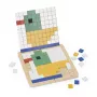 Janod Puzzle de mosaico de madera simetría y codificación 4en1 5+