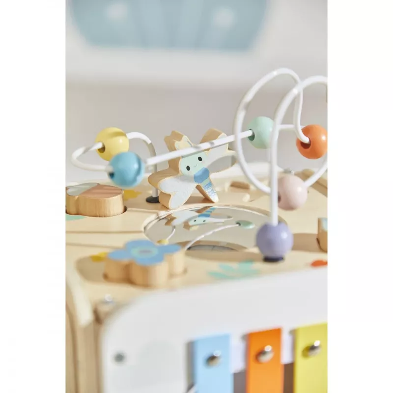 Janod Pure Gran cubo de actividades con laberinto de cuentas - 20 actividades - J05142