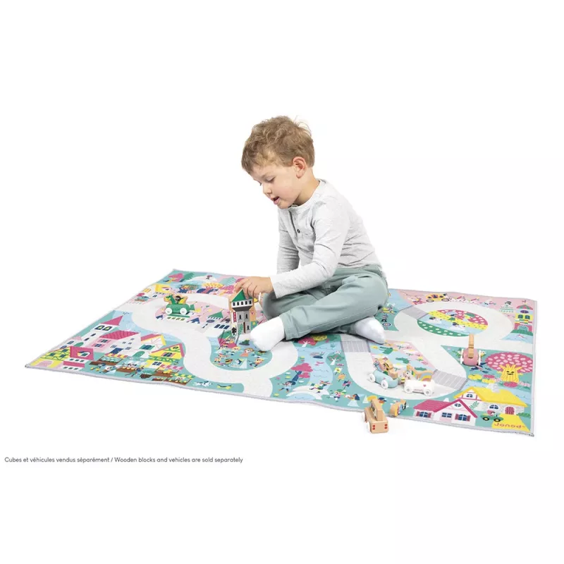 Janod Alfombrilla de juego Enchanted Kingdom Cross Roads 2+