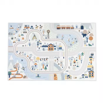 Janod Alfombrilla de juego Cross Roads Mountains con carretera