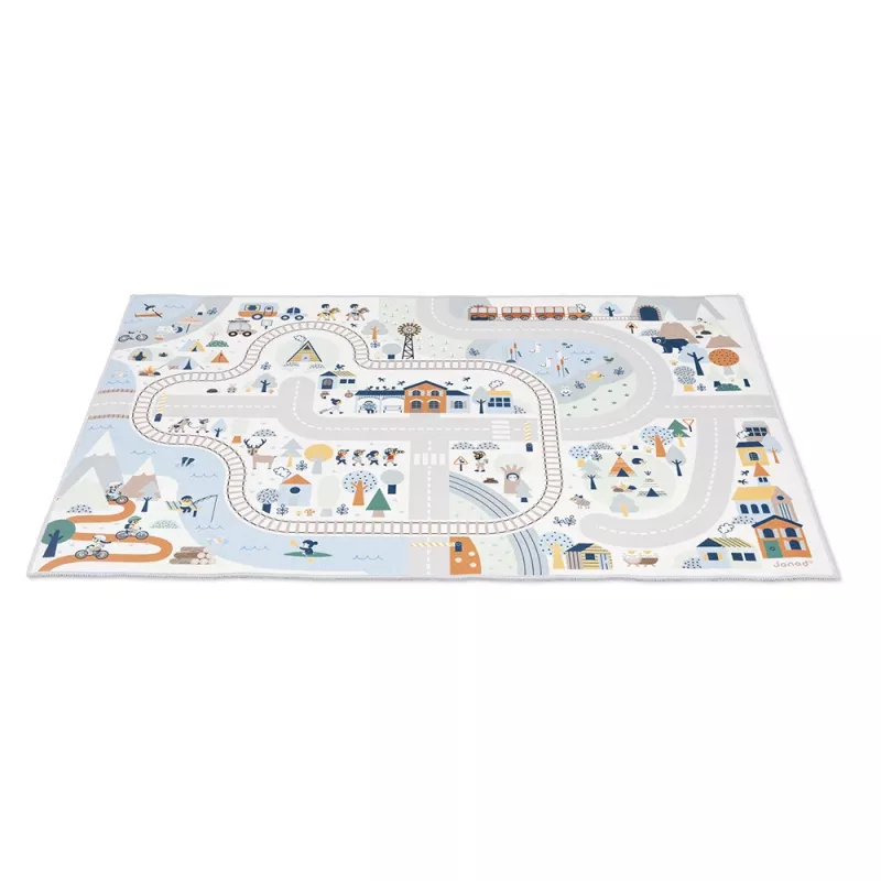 Janod Alfombrilla de juego Cross Roads Mountains con carretera