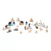 Janod Set de bloques y figuras 35 piezas - Cross Roads Mountains