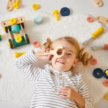 Janod Brico'kids Set de construcción 100 piezas a partir de 3 años