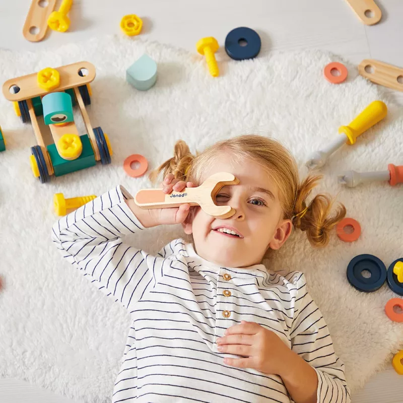 Janod Brico'kids Set de construcción 100 piezas a partir de 3 años