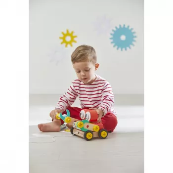 Janod Brico'Kids Robot de madera para montar y arrastrar 2+