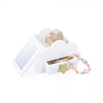 Janod Joyero musical unicornio con espejo, collar y pulsera 3+