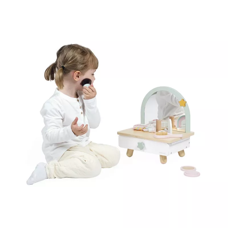 Janod Tocador de madera con accesorios unicornio 3+