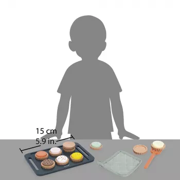 Janod Set de repostería de galletas de madera 21 piezas Shiny Grandma 3+