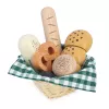 Janod Shiny Grandma Cesta de pan de madera set de juego simbólico 9 piezas J06645