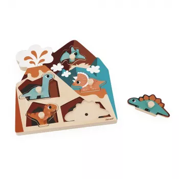 Janod Puzzle musical dinosaurios 18m+