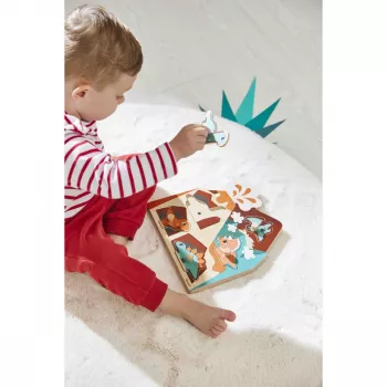 Janod Puzzle musical dinosaurios 18m+